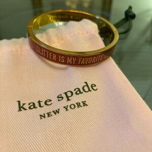 Kate Spade Gold Engraved Bangle Accessory